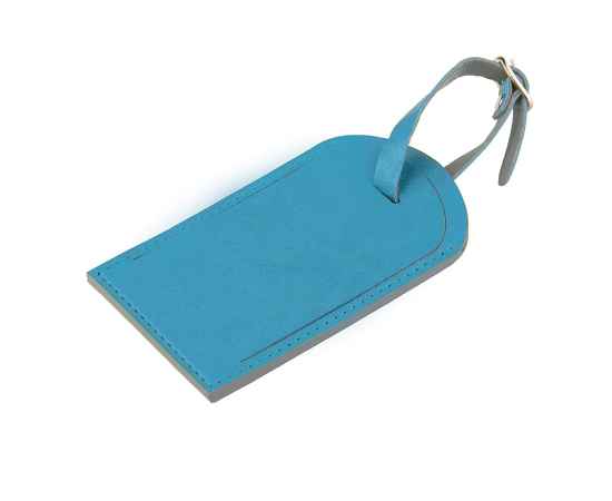 Багажная бирка  'Tinted', 6,5*11,5 см, PU, голубой с серым, Цвет: голубой