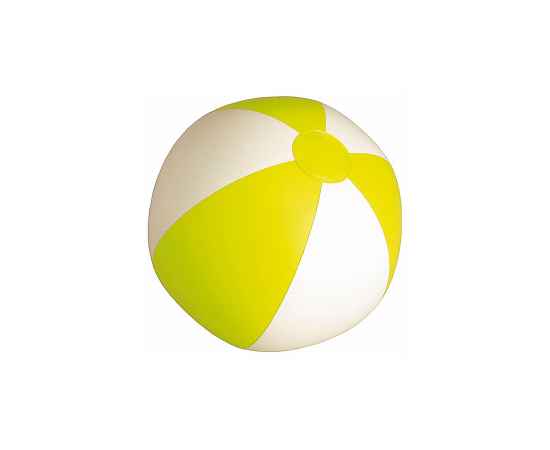 SUNNY Мяч пляжный надувной, бело-желтый, 28 см, ПВХ, Цвет: белый, желтый