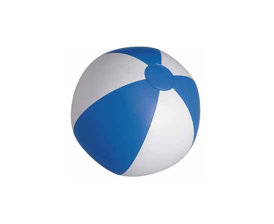 SUNNY Мяч пляжный надувной, бело-синий, 28 см, ПВХ, Цвет: белый, синий