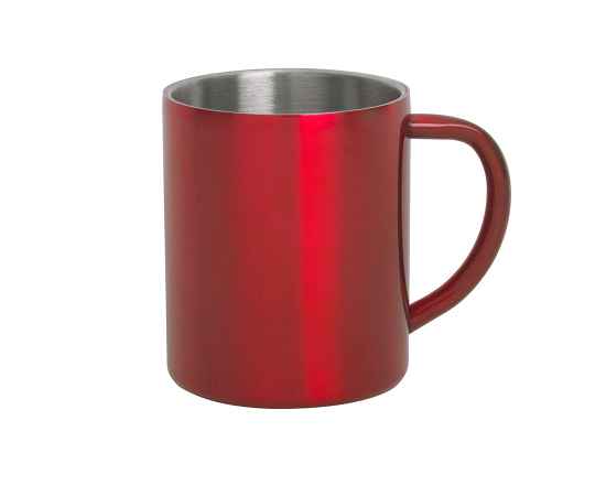 Кружка YOZAX, 280 мл, красный, нержавеющая сталь, лазерная гравировка, Цвет: красный