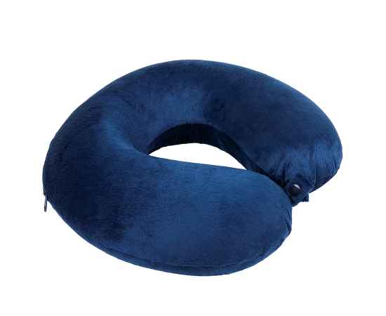 Подушка дорожная  'SOFT', memory foam, микрофибра синий, Цвет: синий