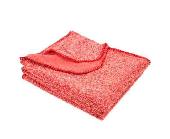 Плед 'Yelix', флис 280 гр/м2, размер 120*160 см, цвет красный меланж, Цвет: красный, белый