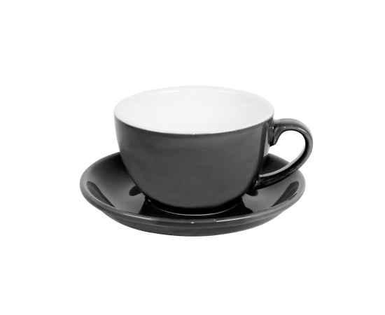 Чайная/кофейная пара CAPPUCCINO, черный, 260 мл, фарфор, Цвет: Чёрный