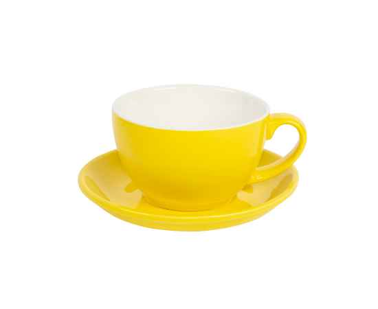 Чайная/кофейная пара CAPPUCCINO, желтый, 260 мл, фарфор, Цвет: желтый