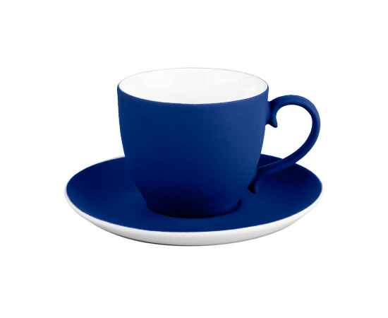 Чайная пара TENDER, 250 мл, синий, фарфор, прорезиненное покрытие, Цвет: синий