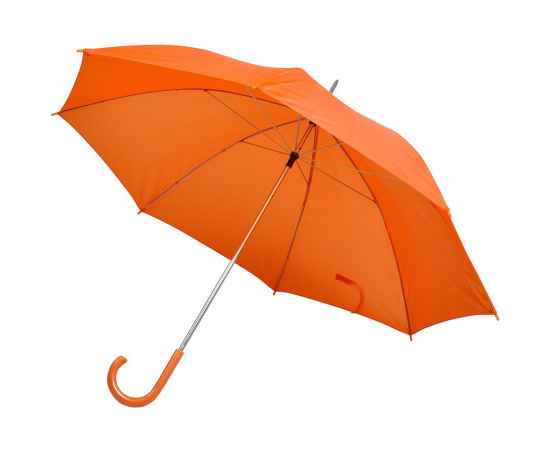 Зонт-трость с пластиковой ручкой, механический, оранжевый, D=103 см, 100% полиэстер 190 T, Цвет: оранжевый
