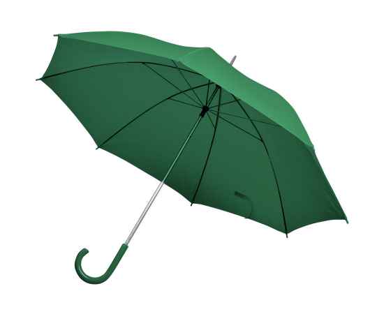 Зонт-трость с пластиковой ручкой, механический, зеленый, D=103 см, 100% полиэстер 190 T, Цвет: зеленый