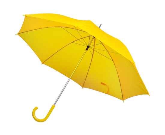 Зонт-трость с пластиковой ручкой, механический, желтый, D=103 см, 100% полиэстер 190 T, Цвет: желтый