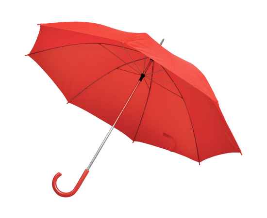 Зонт-трость с пластиковой ручкой, механический, красный, D=103 см, 100% полиэстер 190 T, Цвет: красный