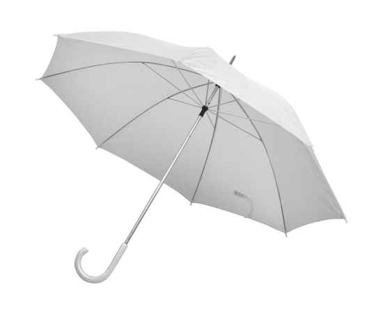 Зонт-трость с пластиковой ручкой, механический, белый, D=103 см, 100% полиэстер 190T, Цвет: белый
