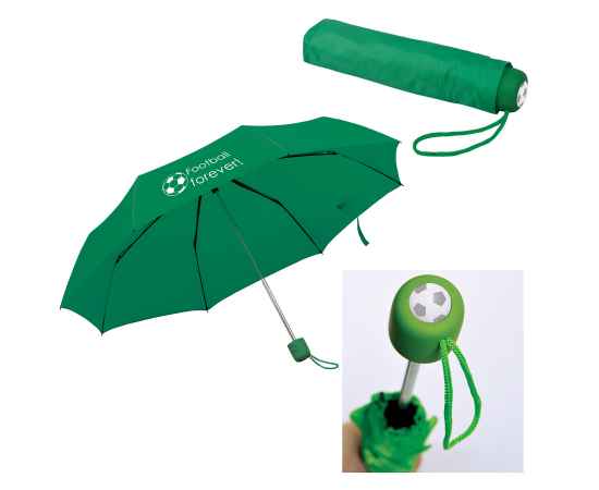 Зонт складной 'Foldi', механический, зеленый, Цвет: зеленый