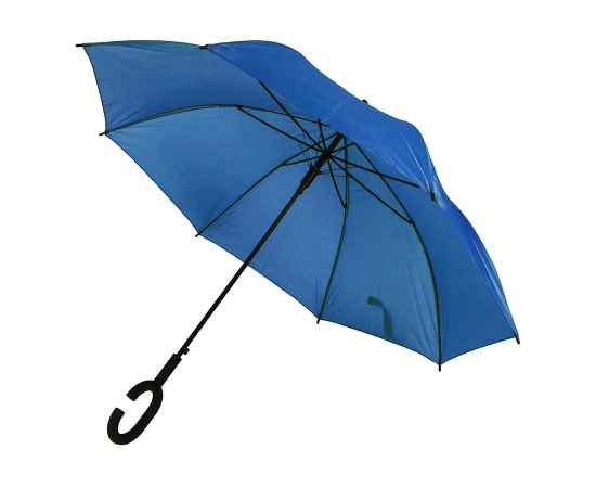 Зонт-трость HALRUM,  полуавтомат, синий, D=105 см, нейлон, пластик, Цвет: синий