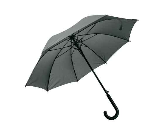 Зонт-трость ANTI WIND, полуавтомат, пластиковая ручка, темно-серый, D=103 см, Цвет: темно-серый