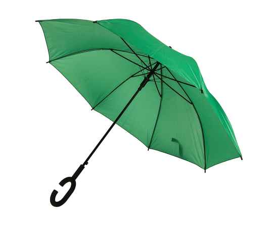 Зонт-трость HALRUM,  полуавтомат, зеленый, D=105 см, нейлон, пластик, Цвет: зеленый