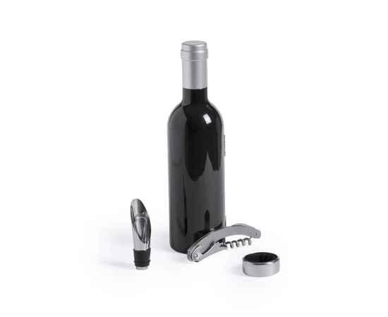 Набор для вина WINESTYLE (3 предмета), 24х6.4см, нержавеющая сталь, пластик, Цвет: Чёрный