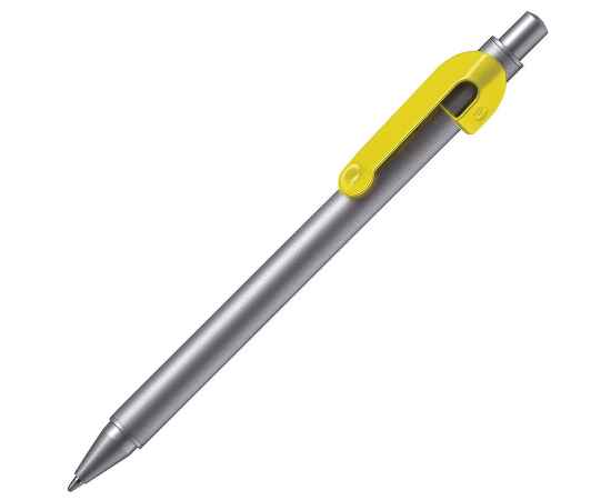 SNAKE, ручка шариковая, желтый, серебристый корпус, металл, Цвет: желтый, серебристый