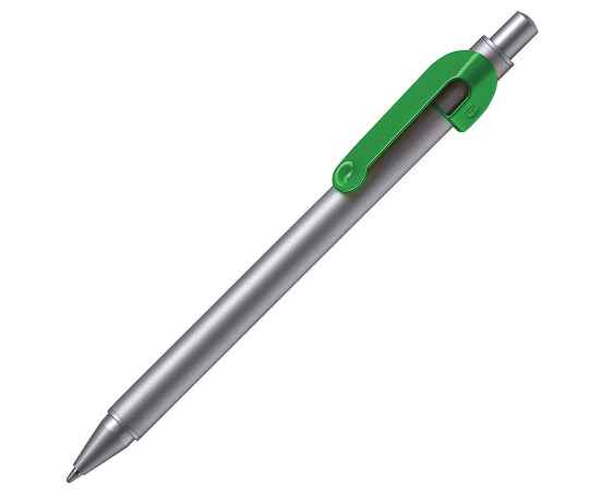 SNAKE, ручка шариковая, зеленый, серебристый корпус, металл, Цвет: зеленый, серебристый