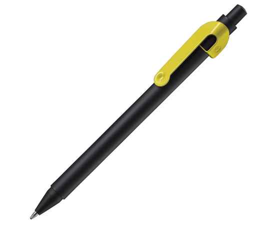 SNAKE, ручка шариковая, желтый, черный корпус, металл, Цвет: желтый, черный