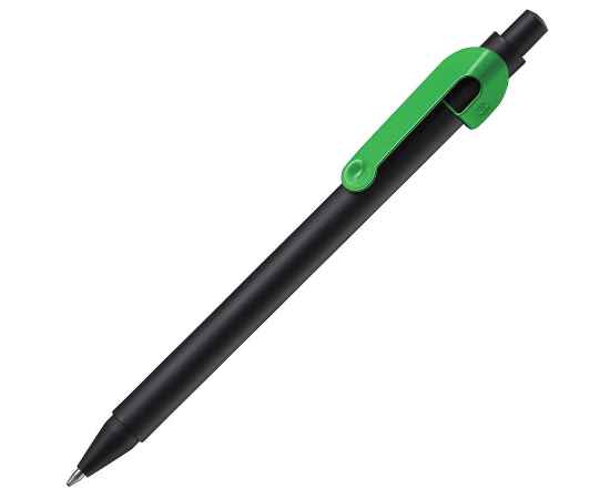 SNAKE, ручка шариковая, зеленый, черный корпус, металл, Цвет: зеленый, черный