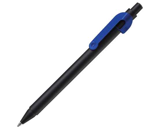 SNAKE, ручка шариковая, синий, черный корпус, металл, Цвет: синий, черный