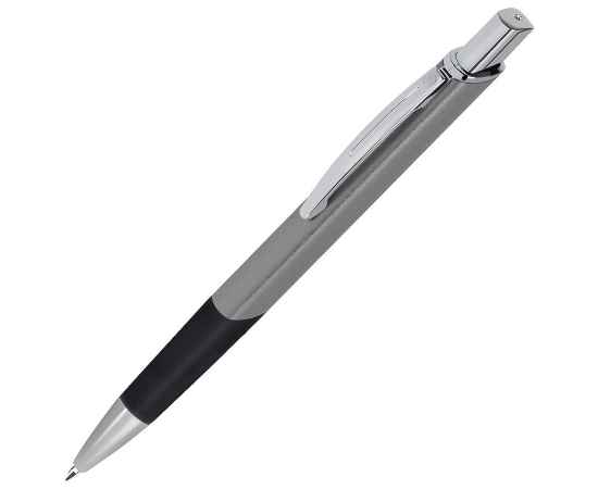 SQUARE, ручка шариковая с грипом, серый/хром, металл, Цвет: серый, серебристый