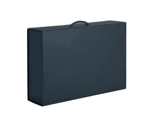 Коробка складная подарочная, 37x25x10cm, кашированный картон, черный, Цвет: Чёрный