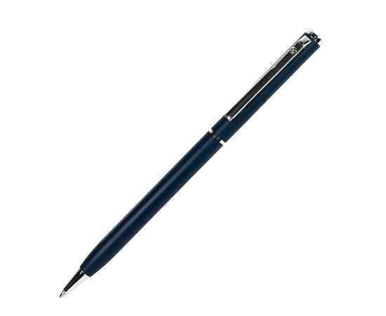 SLIM, ручка шариковая, синий матовый/хром, металл, Цвет: синий матовый, серебристый