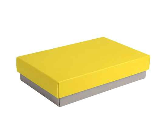 Коробка подарочная CRAFT BOX, 17,5*11,5*4 см, серый, желтый, картон 350 гр/м2, Цвет: серый, желтый, Размер: 17,5*11,5*4 см
