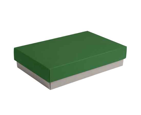 Коробка подарочная CRAFT BOX, 17,5*11,5*4 см, серый, зеленый, картон 350 гр/м2, Цвет: серый, зеленый, Размер: 17,5*11,5*4 см