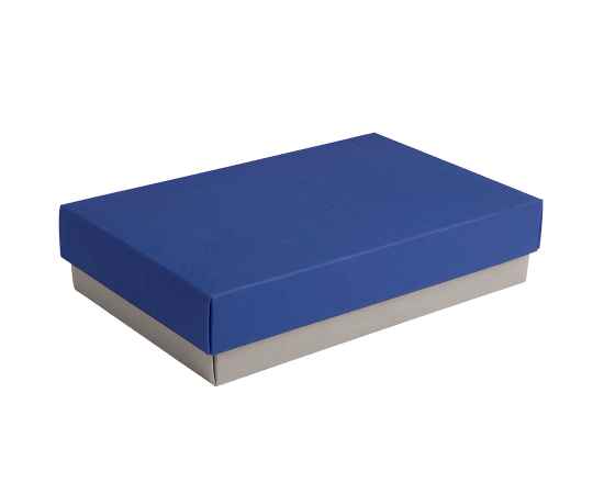 Коробка подарочная CRAFT BOX, 17,5*11,5*4 см, серый, синий, картон 350 гр/м2, Цвет: серый, синий, Размер: 17,5*11,5*4 см