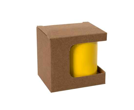 Коробка для кружек 25903, 27701, 27601, размер 11,8х9,0х10,8 см, микрогофрокартон, коричневый, Цвет: коричневый