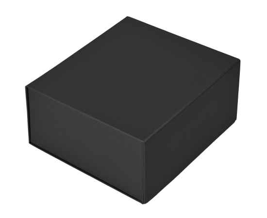Коробка подарочная складная,  черный, 22 x 20 x 11cm,  кашированный картон,  тиснение, шелкогр., Цвет: Чёрный