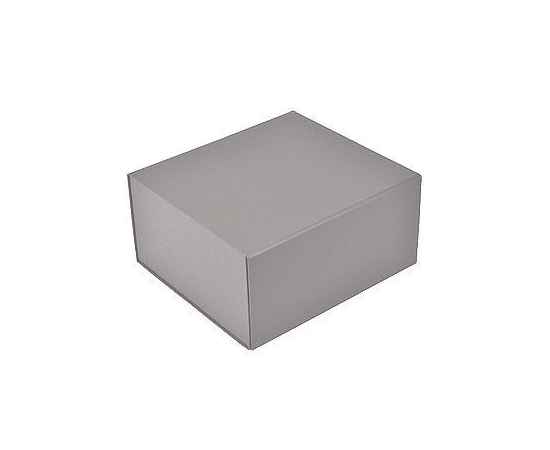 Коробка подарочная складная,  серебристый, 22 x 20 x 11cm,  кашированный картон,  тиснение, шелкогр., Цвет: серебристый