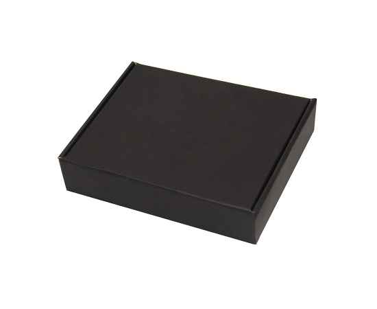 Коробка подарочная, размер 18,5х14,5х3,8см, картон, самосборная, черная, Цвет: Чёрный