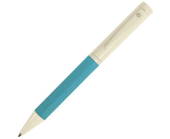 PROVENCE, ручка шариковая, хром/голубой, металл, PU, Цвет: бирюзовый