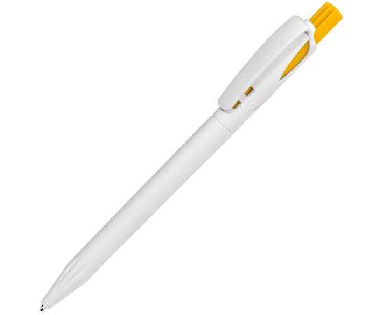 TWIN, ручка шариковая, ярко-желтый/белый, пластик, Цвет: белый, ярко-желтый