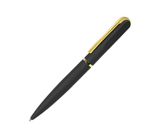 FARO, ручка шариковая, черный/золотистый, металл, пластик, софт-покрытие, Цвет: черный, золотистый