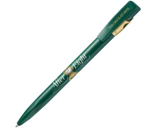 KIKI FROST GOLD, ручка шариковая, зеленый/золотистый, пластик, Цвет: зеленый, золотистый