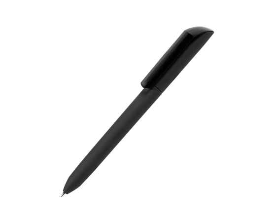 Ручка шариковая FLOW PURE,черный корпус/прозрачный клип, покрытие soft touch, пластик, Цвет: Чёрный