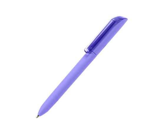 Ручка шариковая FLOW PURE, сиреневый корпус/прозрачный клип, покрытие soft touch, пластик, Цвет: сиреневый