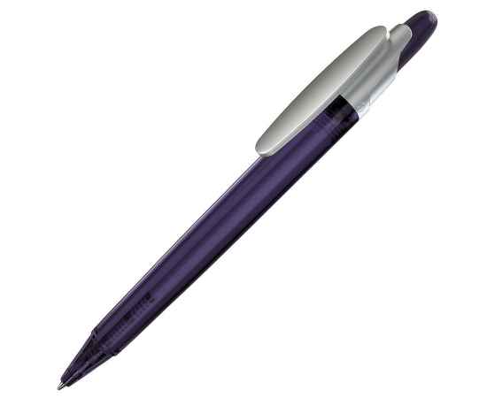 OTTO FROST SAT, ручка шариковая, фростированный фиолетовый/серебристый клип, пластик, Цвет: фиолетовый, серебристый