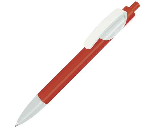 TRIS, ручка шариковая, красный корпус/белый, пластик, Цвет: красный, белый