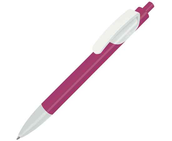 TRIS, ручка шариковая, розовый корпус/белый, пластик, Цвет: розовый, белый