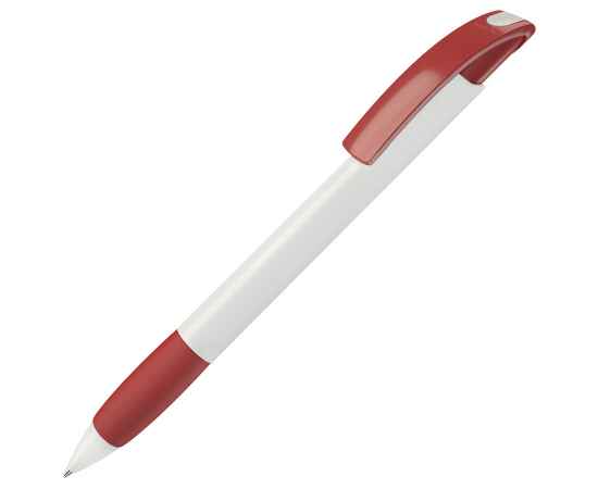 NOVE, ручка шариковая с грипом, красный/белый, пластик, Цвет: белый, красный