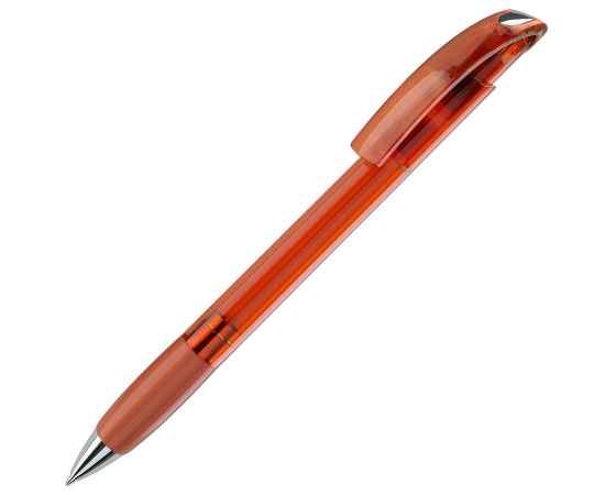 NOVE LX, ручка шариковая с грипом, прозрачный оранжевый/хром, пластик, Цвет: оранжевый, серебристый