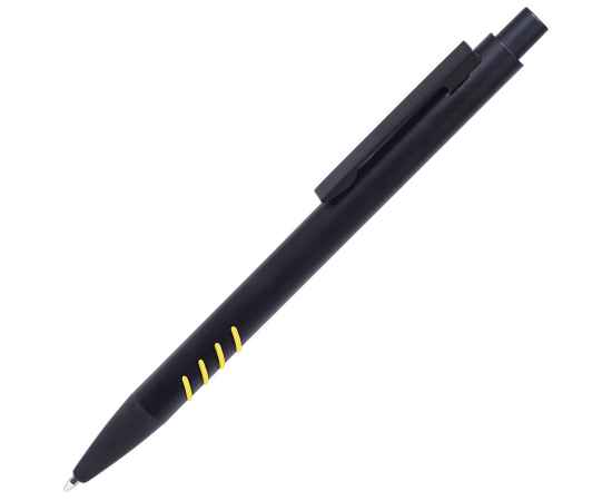 TATTOO, ручка шариковая, черный с желтыми вставками grip, металл, Цвет: черный, желтый