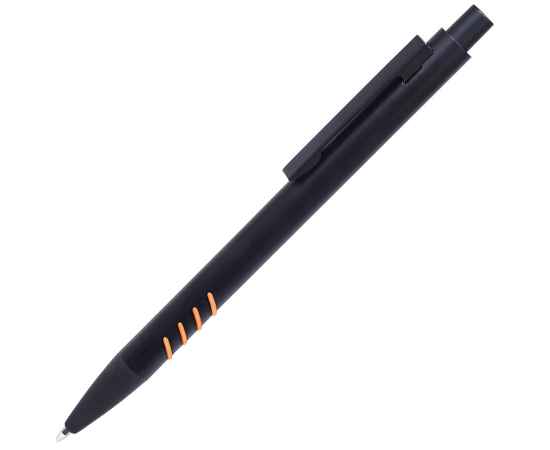 TATTOO, ручка шариковая, черный с оранжевыми вставками grip, металл, Цвет: черный, оранжевый