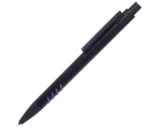 TATTOO, ручка шариковая, черный с фиолетовыми вставками grip, металл, Цвет: черный, фиолетовый