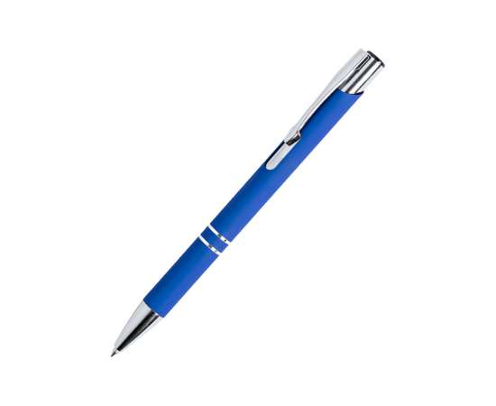 ZROMEN, ручка шариковая, синий, металл, софт-покрытие, Цвет: синий