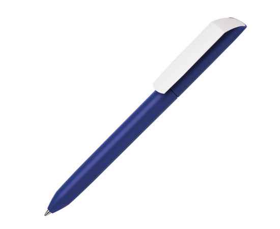 Ручка шариковая FLOW PURE, синий корпус/белый клип, пластик, Цвет: синий